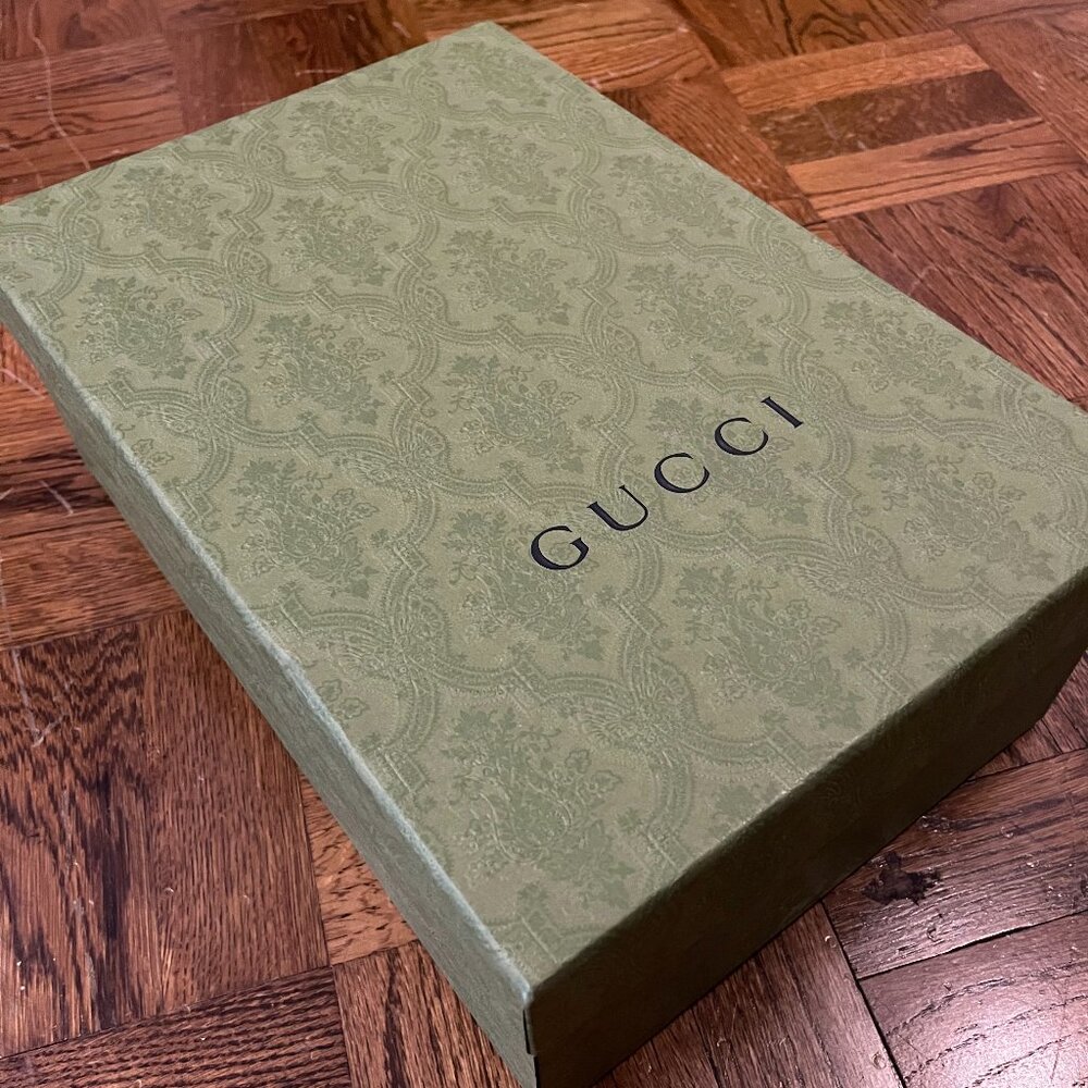 Green Gucci Logo Box 10" x 14.5" x 5"